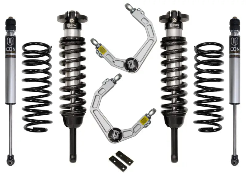 ICON 03-09 Toyota 4Runner/FJ 0-3.5in Stage 2 Suspension System w/Billet UCA featuring upper control arms with ICON's patented Delta Joint.