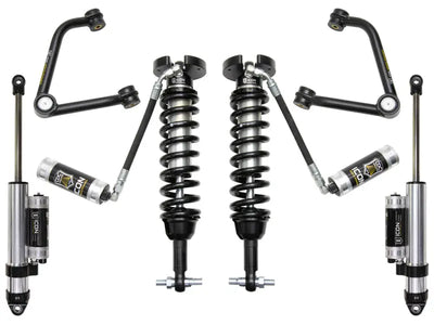 ICON 2019+ GM 1500 1.5-3.5in Stage 4 Suspension System w/Tubular UCA featuring tubular steel upper control arms.