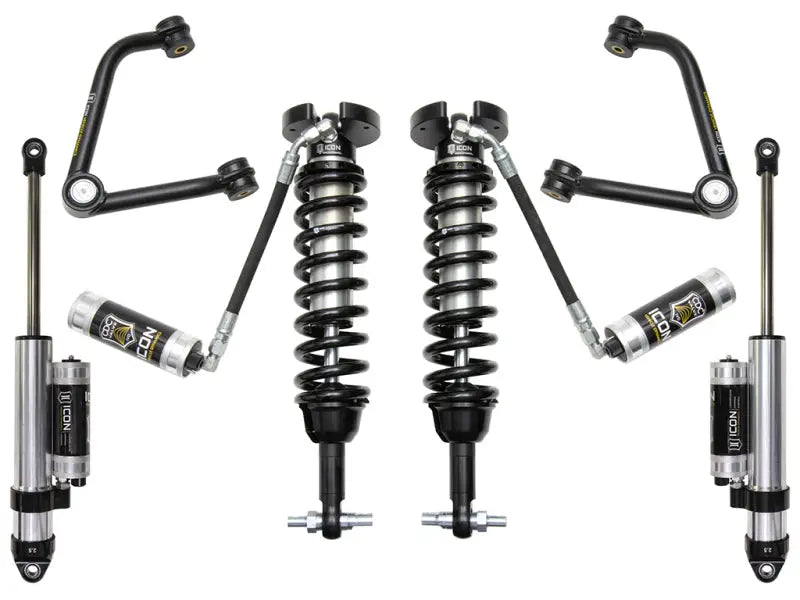 ICON 2019+ GM 1500 1.5-3.5in Stage 4 Suspension System w/Tubular UCA featuring tubular steel upper control arms.