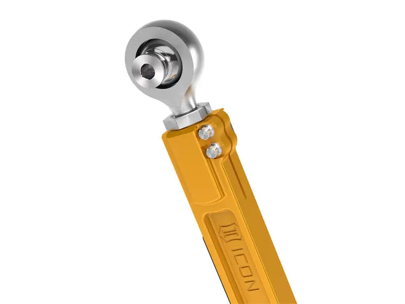 Gold-colored rear lower link with silver joint for ICON 22-23 Toyota Tundra / Tacoma