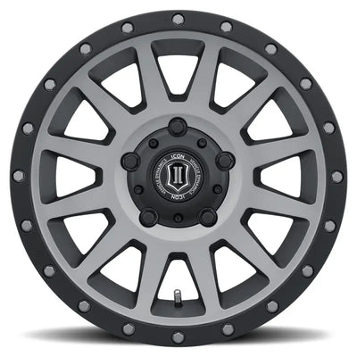 ICON Compression 17x8.5 5x150 25mm Offset 5.75in BS 110.1mm Bore Titanium Wheel - 2017855557TT