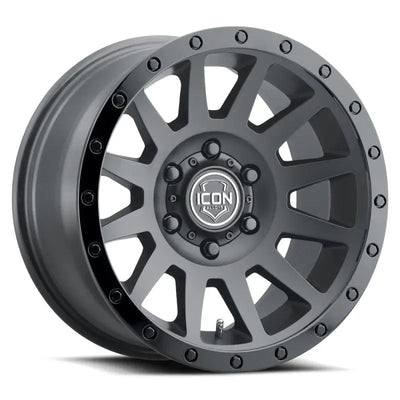 Gray off-road wheel 18x9 compression double black RV parts & accessories