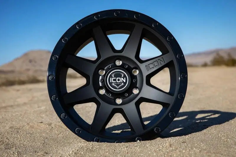 ICON Rebound 17x8.5 5x150 25mm Offset 5.75in BS 110.1mm Bore Double Black Wheel - RV and Auto Parts