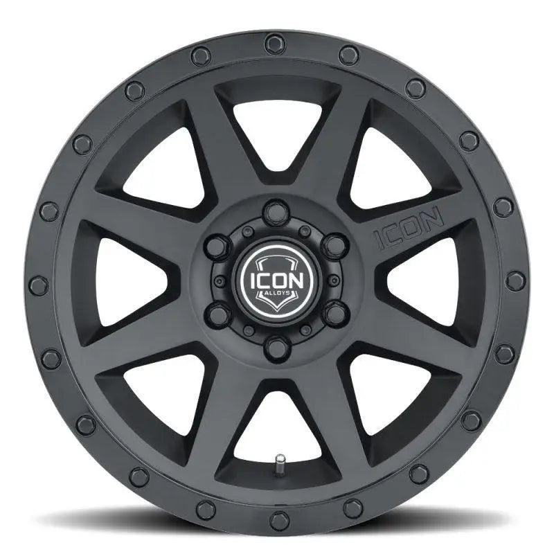 ICON Rebound 17x8.5 5x150 25mm Offset 5.75in BS 110.1mm Bore Double Black Wheel - RV and Auto Parts