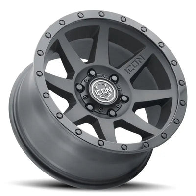 ICON Rebound 17x8.5 5x150 25mm Offset 5.75in BS 110.1mm Bore Double Black Wheel - RV and Auto Parts