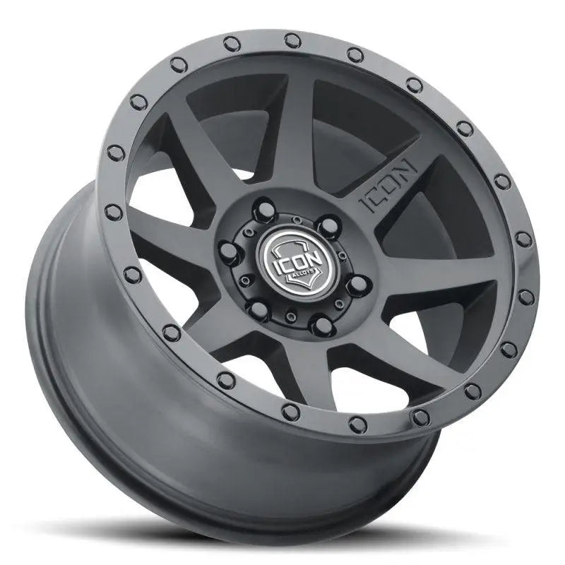 ICON Rebound 17x8.5 5x150 25mm Offset 5.75in BS 110.1mm Bore Double Black Wheel - RV and Auto Parts
