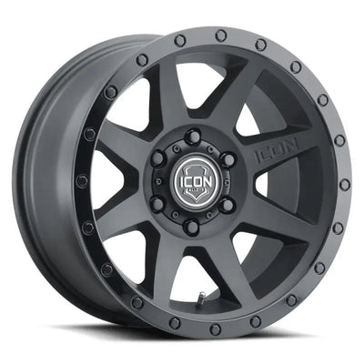 ICON Rebound 17x8.5 5x150 25mm Offset 5.75in BS 110.1mm Bore Double Black Wheel - RV and Auto Parts