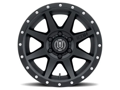 ICON Rebound 17x8.5 6x5.5 25mm Offset 5.75in BS 95.1mm Bore Satin Black Wheel - 1817859057SB
