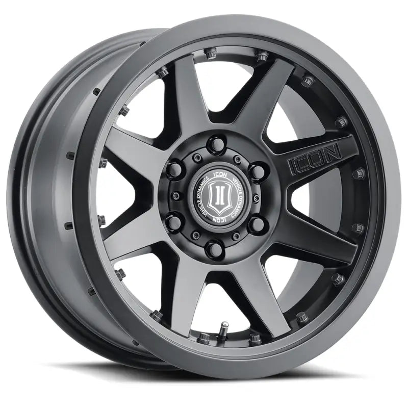 ICON Rebound Pro 17x8.5 6x5.5 0mm Offset 4.75in BS 106.1mm Bore Satin Black Wheel - 21817858347SB