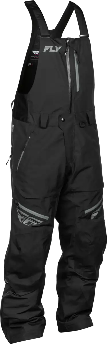 Incline Bib Black/Grey Lg Tall - FLY RACING