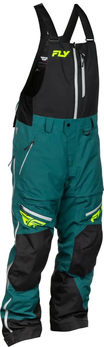 Incline Bib Teal/Black Lg - FLY RACING