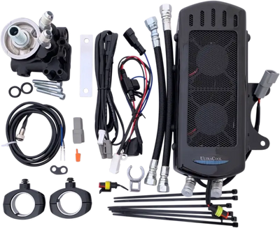 ULTRACOOL Indian Oil Cooler Side Mount Black