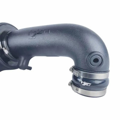 Black intake pipe with hose clamps for easy install on dodge ram cold air intake system