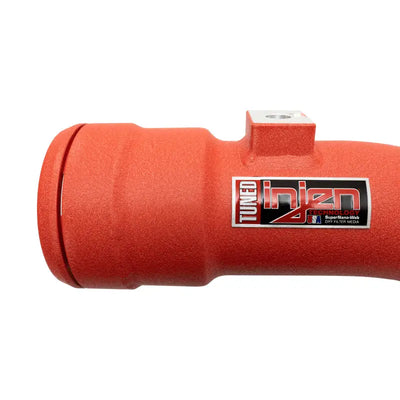 Red intake manifold from Injen intercooler piping kit for Ford F250/F350 V8 Diesel