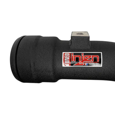 Black intake pipe with mounting bracket for Ford F250 turbo diesel V8-6 engine cooling