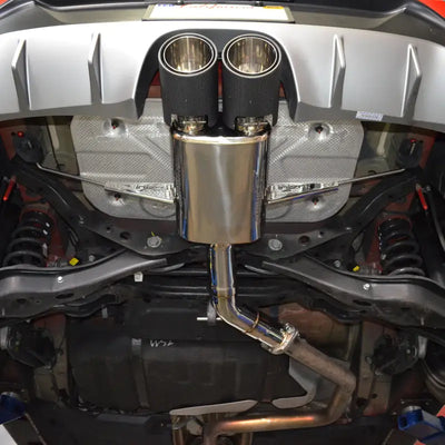 Shiny stainless steel Hyundai Veloster performance stainless steel exhaust system image