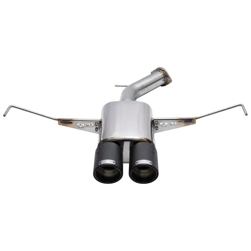 Polished stainless steel exhaust system with black tips for Hyundai Veloster performance