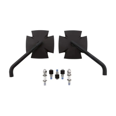 HIGHSIDER Iron Cross Mirror Pair Black for Powersports