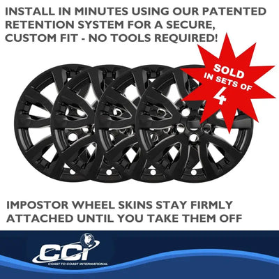 IWCIMP489BLK Coast2Coast WS 20-22 Rogue Sport Gloss Black 16" 5 Spoke wheel skins, sold in sets of 4 by Coast to Coast International (CCI). Features easy installation with no tools required.