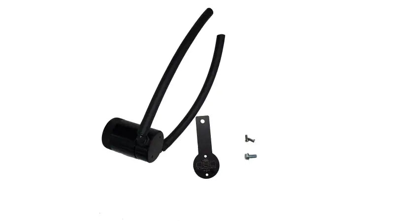 Black anodized oil separator for Nissan Altima 19-24 with hoses and mounting hardware