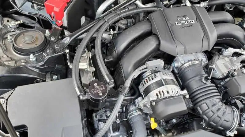 J&L 22-23 Subaru BRZ/GR86 2.4L Passenger Side Oil Separator 3.0 - Black Anodized 