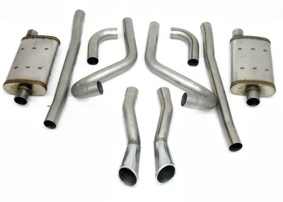 JBA 65-66 Ford Mustang 260-428 409SS Dual Through Rear Valance Header Back Exhaust - Truck & Automotive