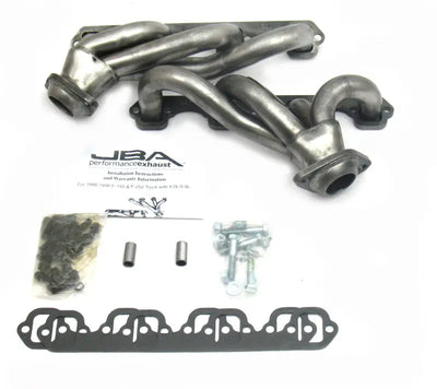 JBA 87-95 Ford F-150 5.0L SBF 1-1/2in Primary Raw 409SS Cat4Ward Header - Truck & Automotive