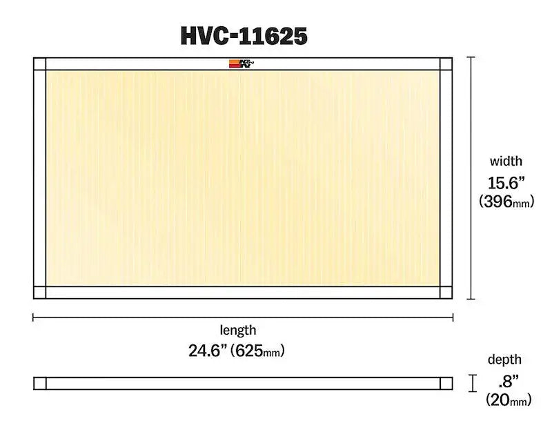 K&N 16x25x1 Air Filter Merv 11 Washable Furnace - Fileter
