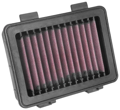 K&N high-flow replacement air filter for 17-19 KTM 125 Duke, KTM 250 Duke, KTM 390 Duke motorcycles, designed for optimal performance and engine protection.