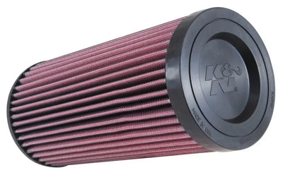 K&N cylindrical air filter with red pleated media for Polaris RZR 900 replacement