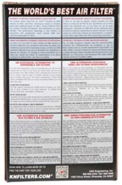 K&N Filter Universal Rubber Filter 2 3/4 inch 10 Degree Flange 4 inch OD 5 inch Height 
