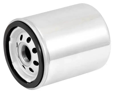K&N Harley Davidson 3in OD x 4.063in H Chrome Oil Filter - Truck & Automotive