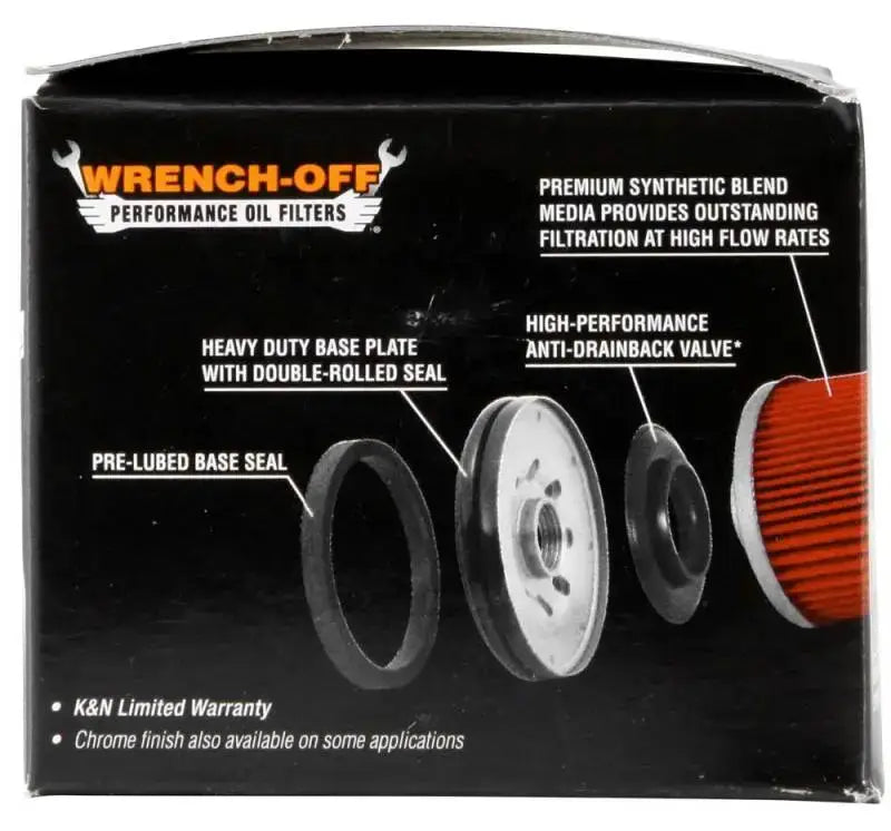 Wrench-off performance oil filter components for K&N Yamaha oil filter review