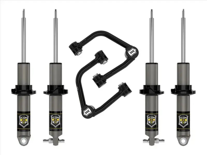 K40002T Icon 21-22 Bronco Hoss 1.0 package, including high-quality shock absorbers and control arms, enhancing off-road performance and ground clearance.