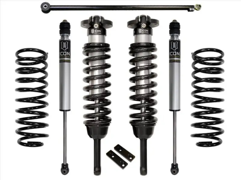 K53181 Icon Refkit black silver coilover kit with chrome shocks