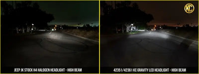 KC HiLiTES 97-06 Jeep TJ/Univ. 7in. Gravity LED H4 DOT Approved Replac. Headlight (Pair Pack System) - 42361