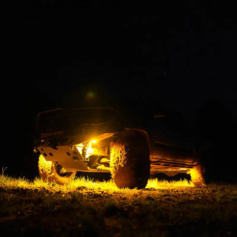 KC HiLiTES Cyclone V2 2.2in. LED Accessory Light 5w Flood Beam (Single) - Amber Lens - 1360