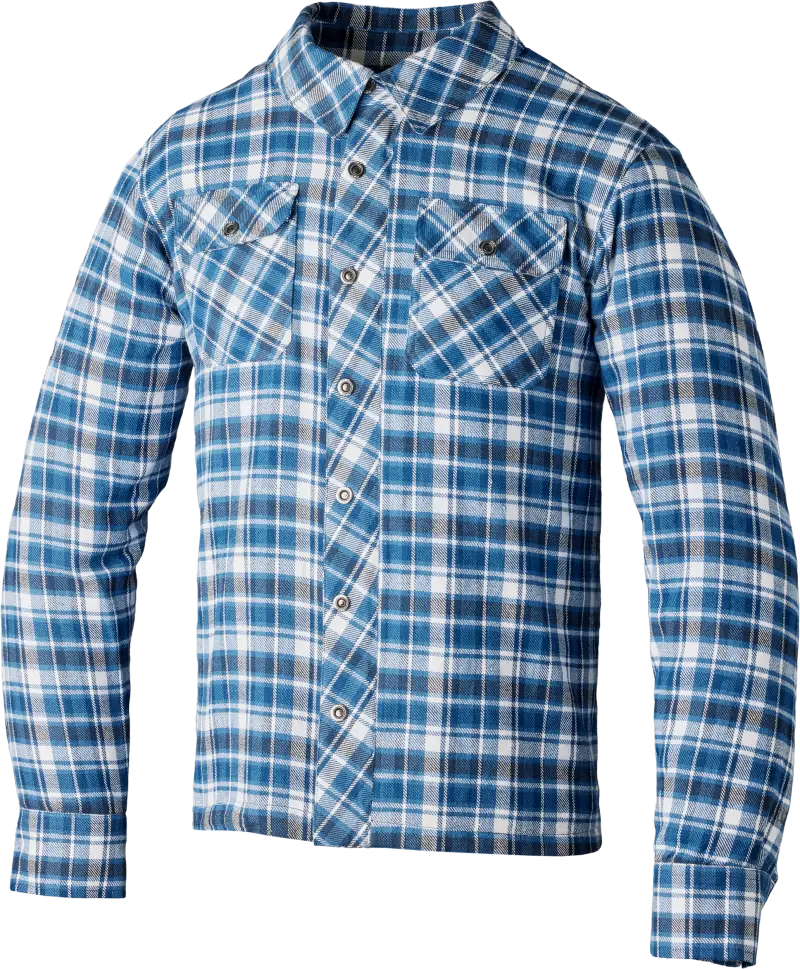 Kevlar Lumberjack Ce Shirt Blue/Grey Check Lg - RST