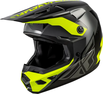 Kinetic Crest Helmet Grey/Black/Hi Vis Xl - FLY RACING