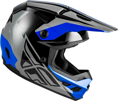 Kinetic Crest Helmet Grey/Black/Blue Xl - FLY RACING