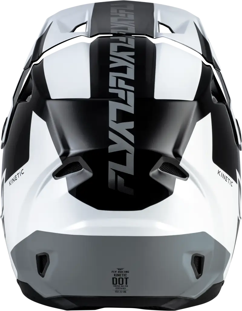 Kinetic Crest Helmet Black/White/Grey Lg - FLY RACING