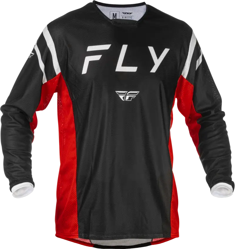 Kinetic Mesh Center Jersey Black/White/Red Lg - FLY RACING