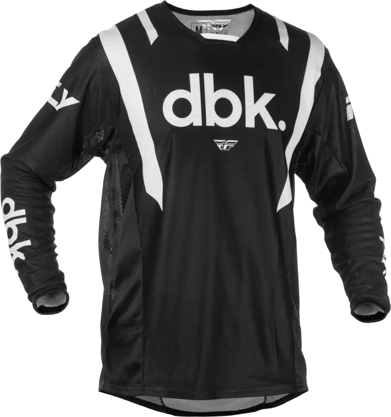 Kinetic Mesh Dbk Jersey Black/White Lg - FLY RACING