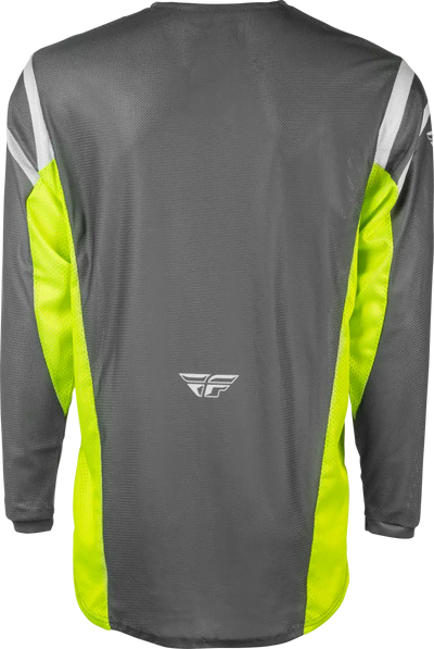 Kinetic Mesh Center Jersey Grey/White/Hi Vis Md - FLY RACING