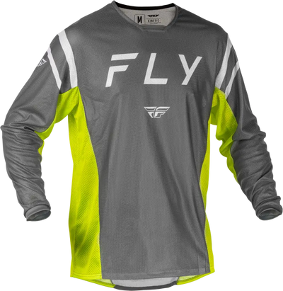 Kinetic Mesh Center Jersey Grey/White/Hi Vis 2x - FLY RACING