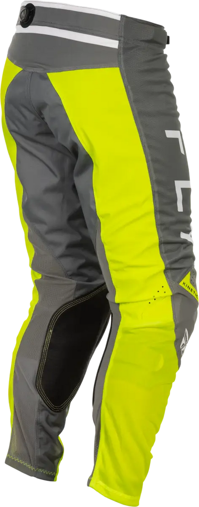 Kinetic Mesh Center Pants Grey/White/Hi Vis Sz 34 - FLY RACING