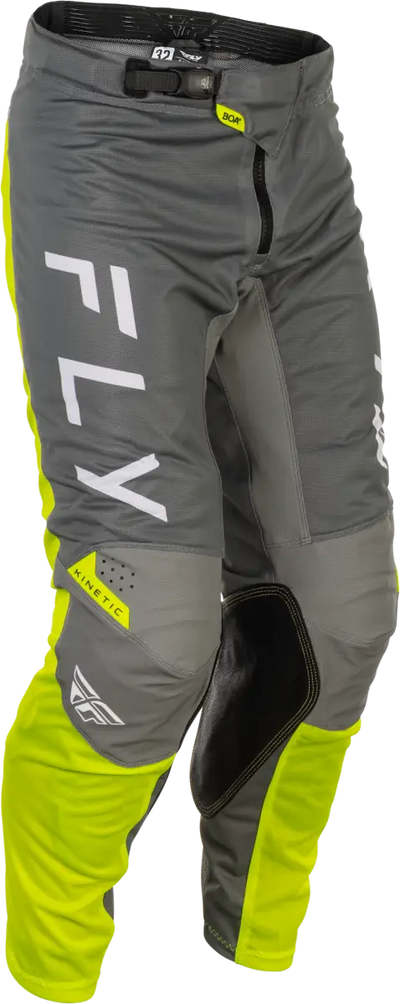 Kinetic Mesh Center Pants Grey/White/Hi Vis Sz 30 - FLY RACING