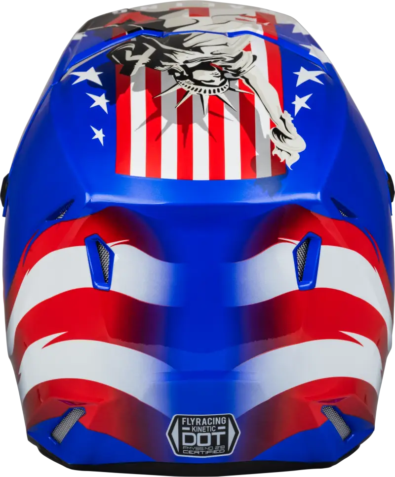 Kinetic Patriot Helmet Red/White/Blue 2x - RV and Auto Parts