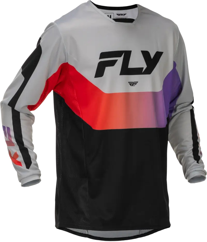 Kinetic Jersey Grey/Red/Purple/Black Md - FLY RACING