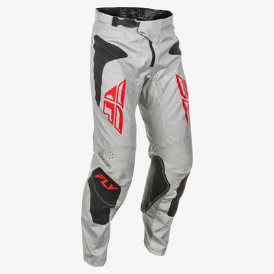 Kinetic Sym Pants Ca/Ny Light Grey/Red/Black Sz 40 - FLY RACING